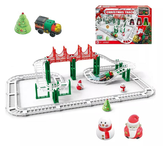 Tren Navideño Pista De Tren 61 Piezas