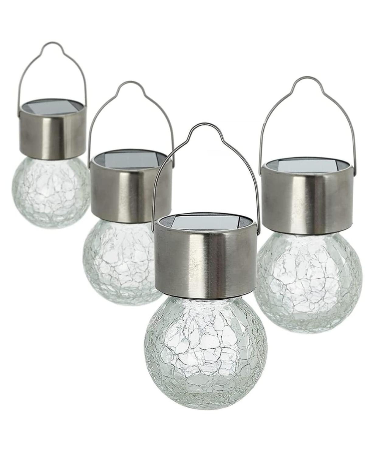 Set 4 Ampolletas Solar Colgantes