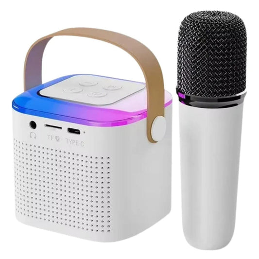 Parlante Bluetooth Con Luces + 1 Micrófonos Inalámbricos