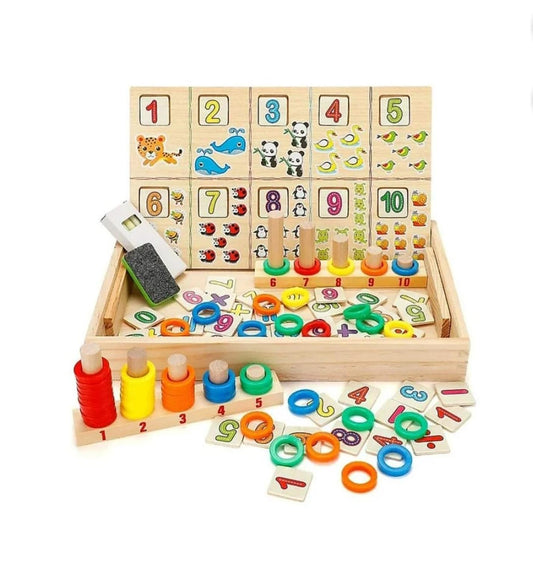 Juego De Aprendizaje Matematico De Madera