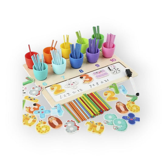 Juego Didactico De Madera Para Aprender A Contar
