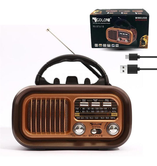 Radio Vintage Solar Recargable USB