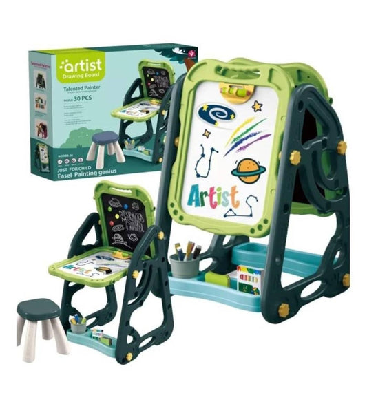 Pizarra Magnetica Doble Con Silla Para Niños
