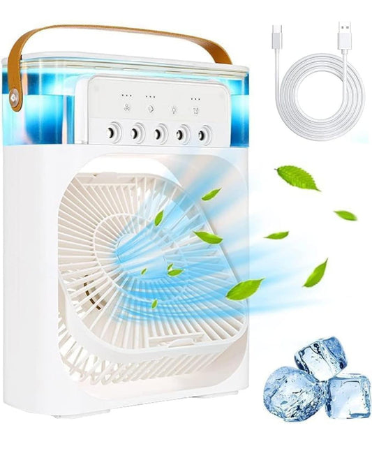 Ventilador Humificador Con Luz - Blanco