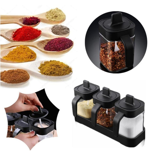 Especieros Condimentero 3 Set De Vidrio