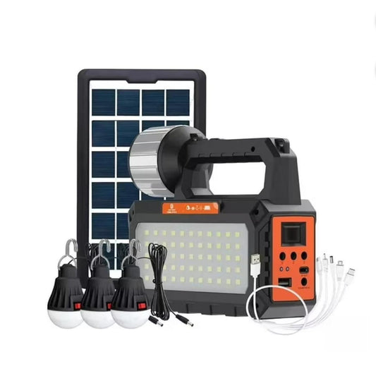 Kit Solar De Emergencia + Radio + Linterna + 3 Ampolletas + USB