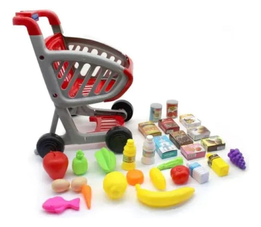 Juguete Carro De Supermercado Con 41 Accesorios