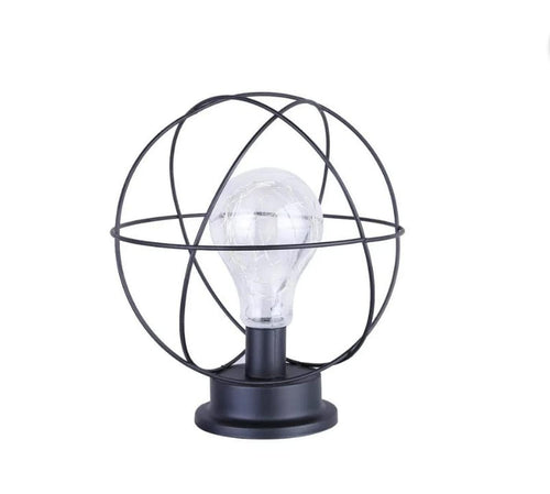Lampara De Mesa Vintage Circular Portatil