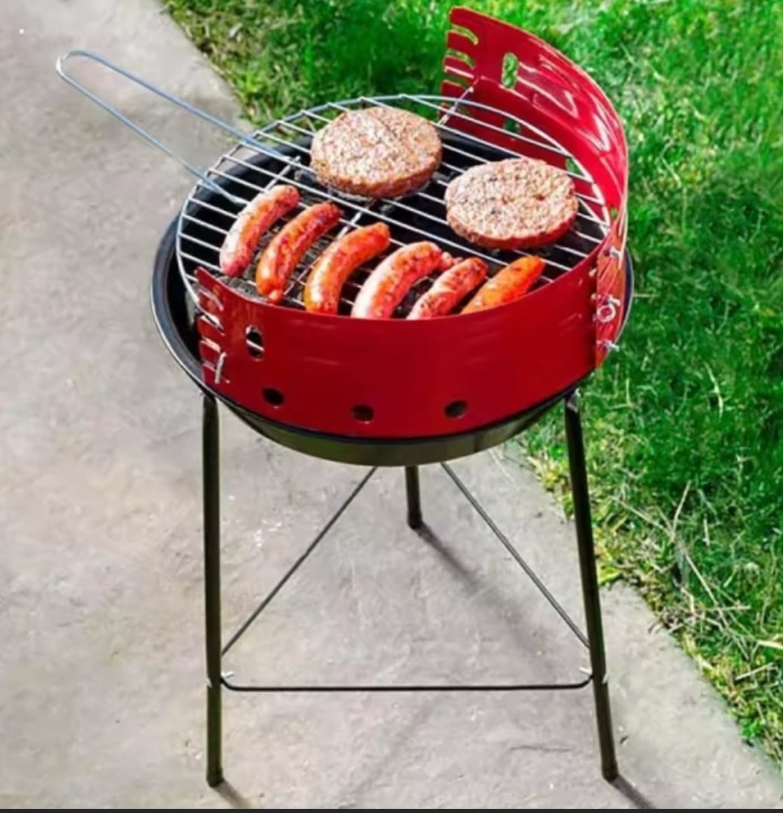 Parrilla A Carbon Redonda Portátil