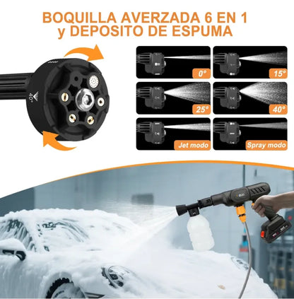 Hidrolavadora Inalámbrica Portátil de Alta Presión Con 2 Baterías De 48V Boquilla Multifunción