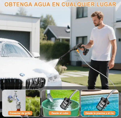 Hidrolavadora Inalámbrica Portátil de Alta Presión Con 2 Baterías De 48V Boquilla Multifunción