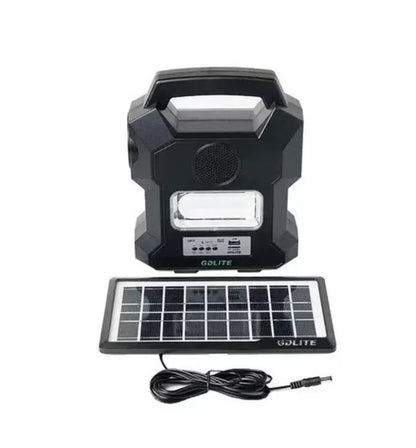Kit Solar De Emergencia + Radio + Linterna + 3 Ampolletas + USB