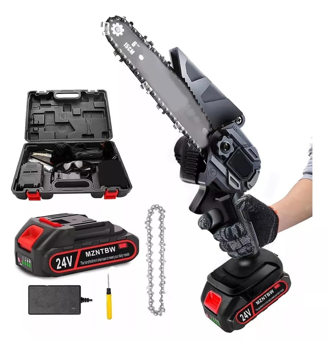 Mini Motosierra Electrica + 2 Baterias De 48V Recargable