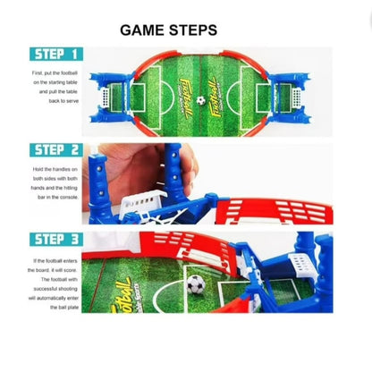 Futbol De Mesa Portátil Mini Cancha De Juego Azul