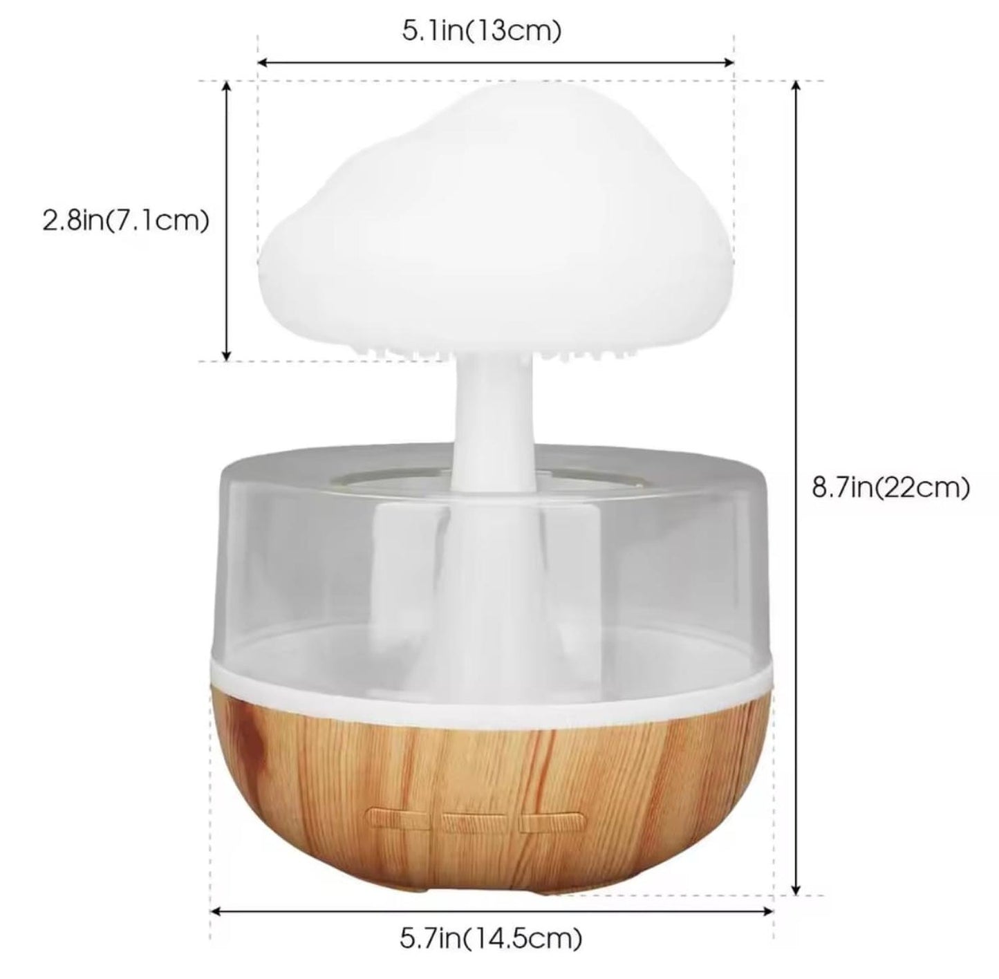 Humificador Diseño De Hongo Con Luces