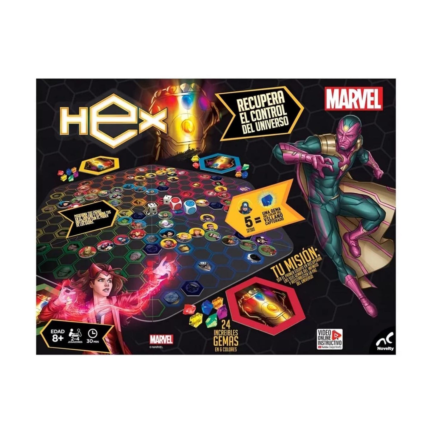 Juego De Mesa Marvel Hex Gemas Del Infinito