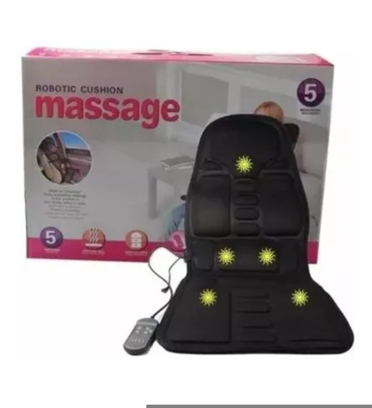 Asiento Masajeador Con Calor Respaldo Y Lumbar Auto Y Oficina