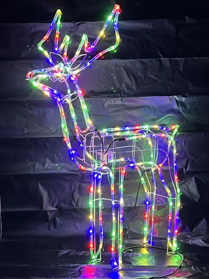 Reno Solar De Navidad Multicolor 120 cm