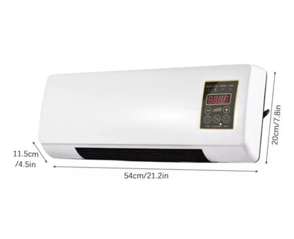Calefactor Y Ventilador De Aire Para Pared Con Control Remoto