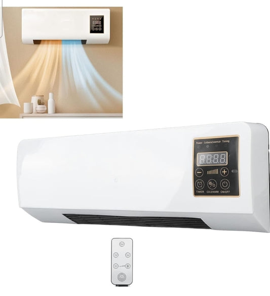 Calefactor Y Ventilador De Aire Para Pared Con Control Remoto